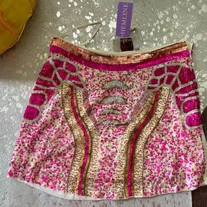 NWT Chloe Oliver  Sequin front mini skirt